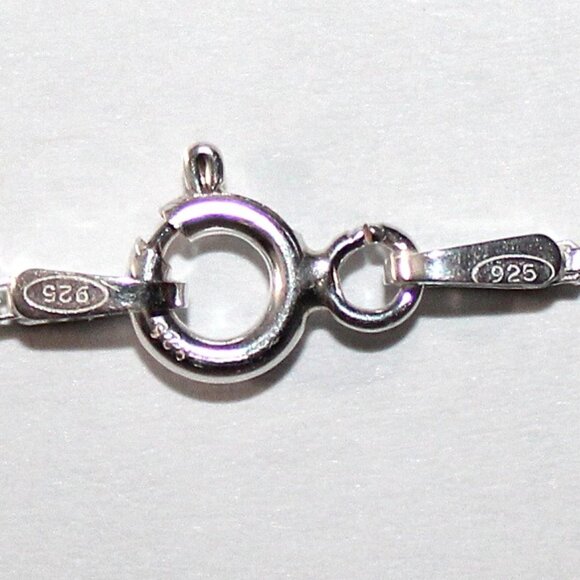 Sterling Silver Cubic Zirconia Heart Necklace 18 Inches - Picture 5 of 7